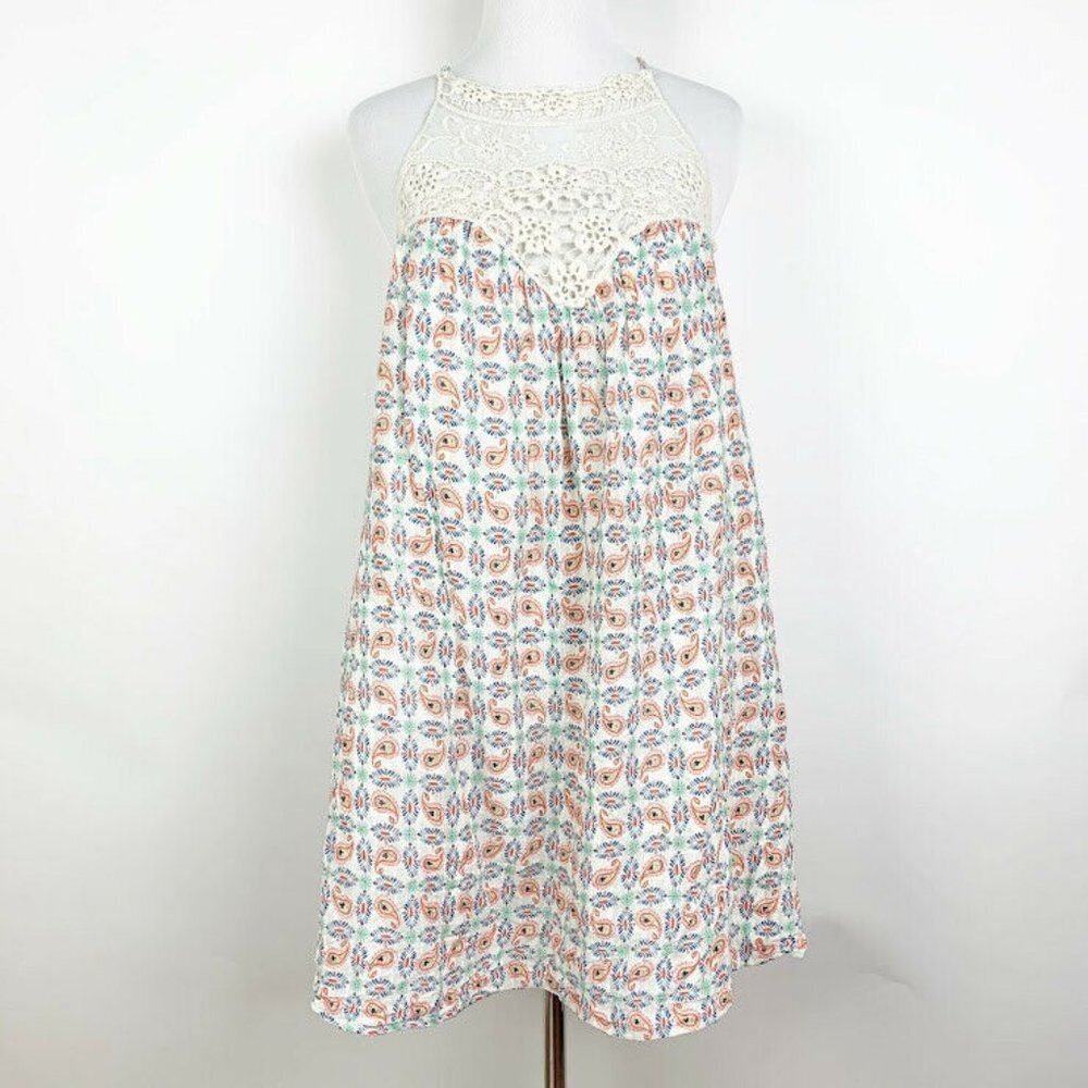 Altard State Tie Back Dress Crochet Lace Paisley